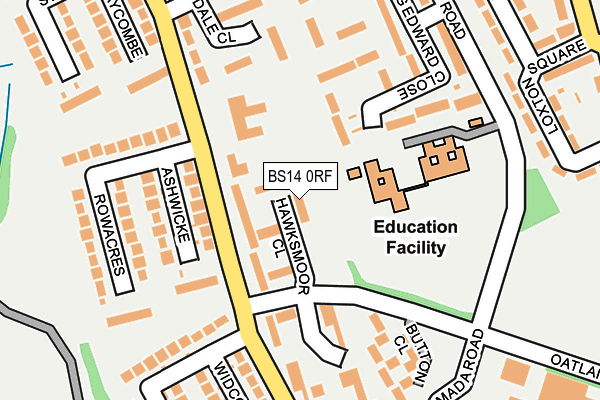 BS14 0RF map - OS OpenMap – Local (Ordnance Survey)