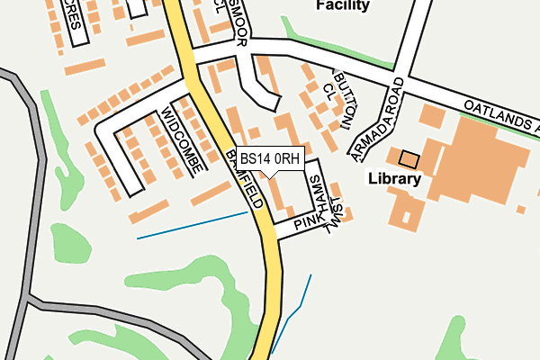 BS14 0RH map - OS OpenMap – Local (Ordnance Survey)