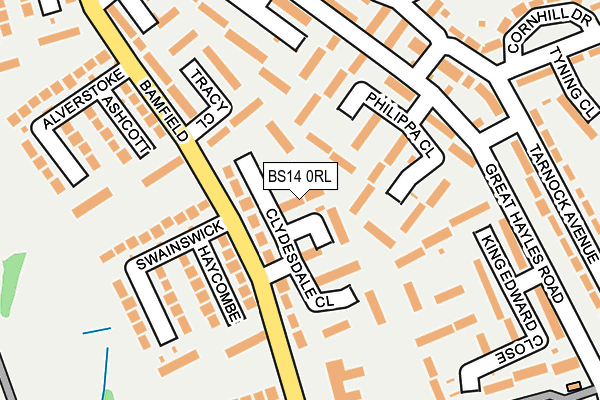 BS14 0RL map - OS OpenMap – Local (Ordnance Survey)