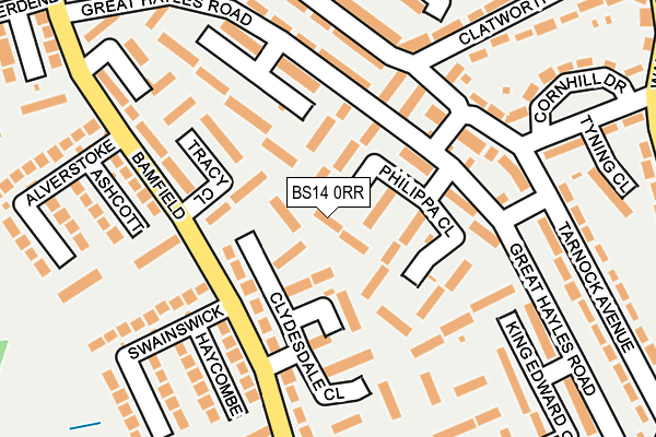 BS14 0RR map - OS OpenMap – Local (Ordnance Survey)