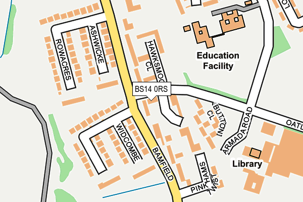 BS14 0RS map - OS OpenMap – Local (Ordnance Survey)