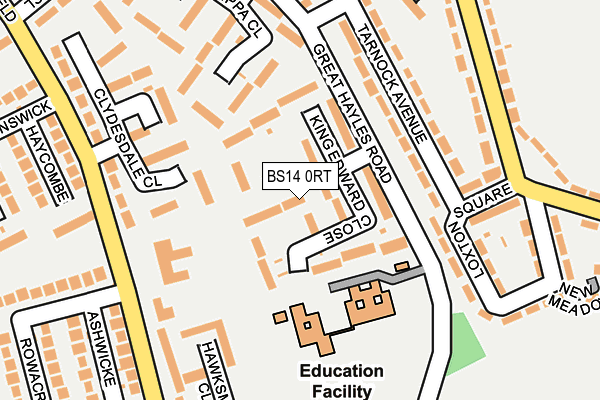 BS14 0RT map - OS OpenMap – Local (Ordnance Survey)