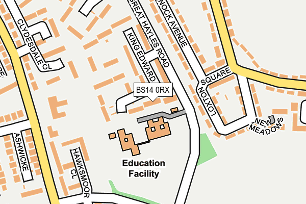 BS14 0RX map - OS OpenMap – Local (Ordnance Survey)