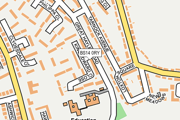 BS14 0RY map - OS OpenMap – Local (Ordnance Survey)