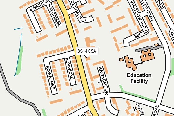 BS14 0SA map - OS OpenMap – Local (Ordnance Survey)