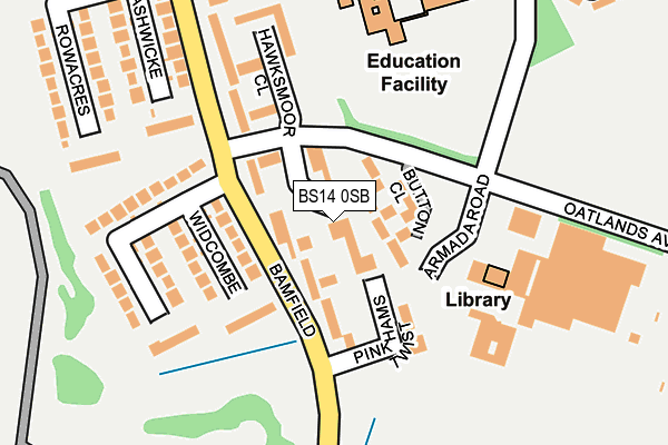 BS14 0SB map - OS OpenMap – Local (Ordnance Survey)