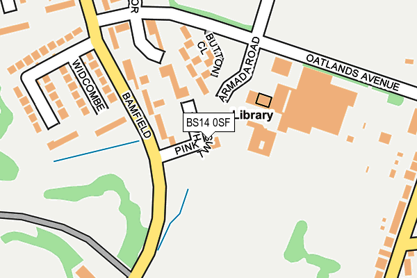 BS14 0SF map - OS OpenMap – Local (Ordnance Survey)