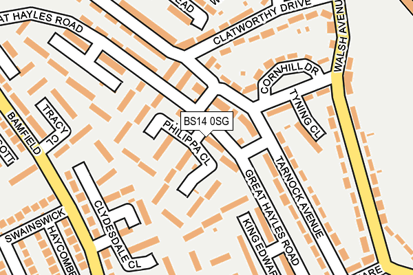 BS14 0SG map - OS OpenMap – Local (Ordnance Survey)