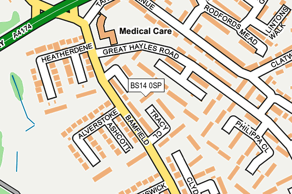 BS14 0SP map - OS OpenMap – Local (Ordnance Survey)