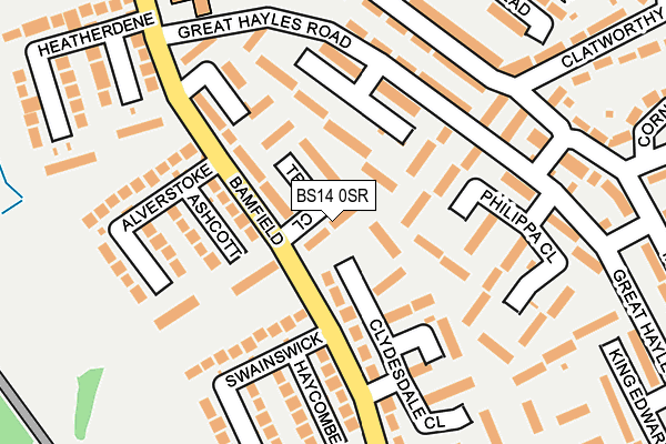 BS14 0SR map - OS OpenMap – Local (Ordnance Survey)