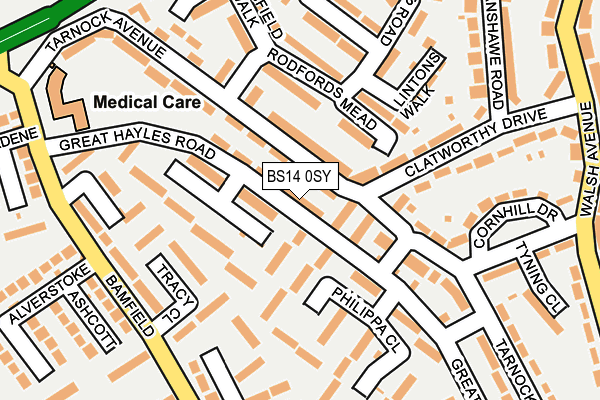 BS14 0SY map - OS OpenMap – Local (Ordnance Survey)