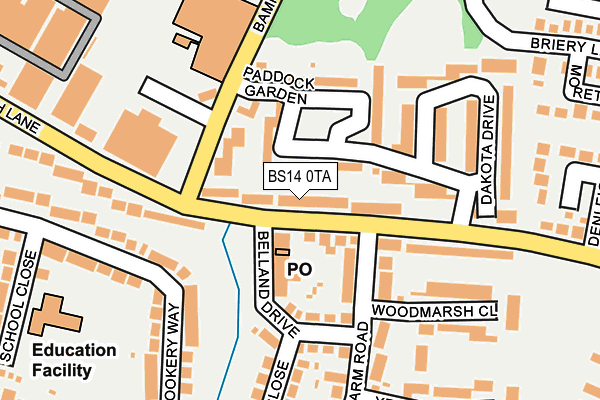 BS14 0TA map - OS OpenMap – Local (Ordnance Survey)