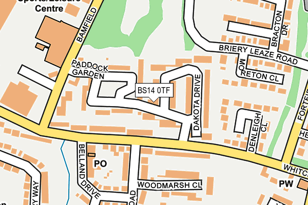 BS14 0TF map - OS OpenMap – Local (Ordnance Survey)