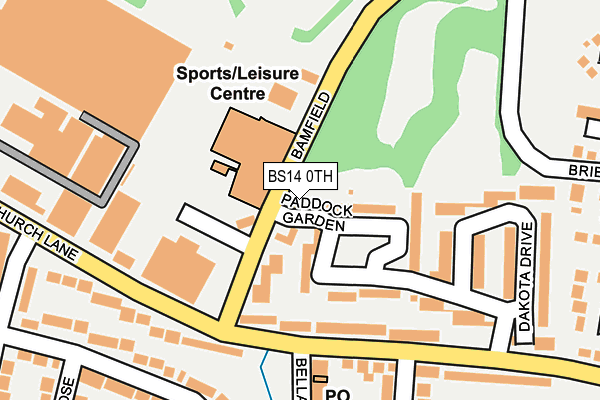 BS14 0TH map - OS OpenMap – Local (Ordnance Survey)