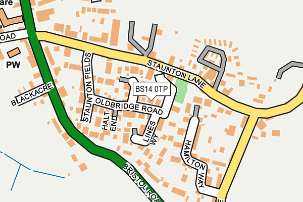 BS14 0TP map - OS OpenMap – Local (Ordnance Survey)