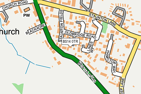 BS14 0TR map - OS OpenMap – Local (Ordnance Survey)
