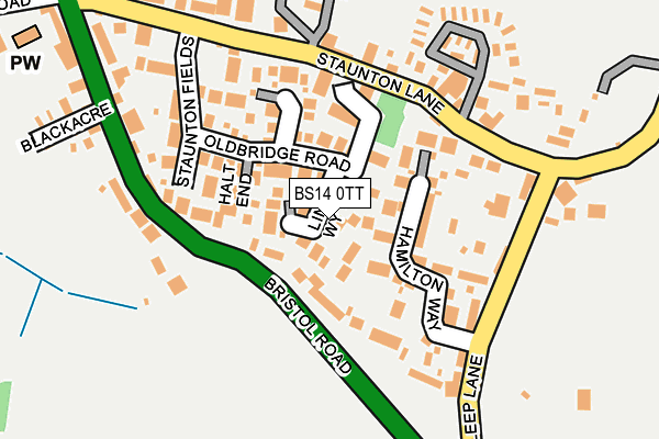 BS14 0TT map - OS OpenMap – Local (Ordnance Survey)