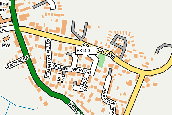 BS14 0TU map - OS OpenMap – Local (Ordnance Survey)