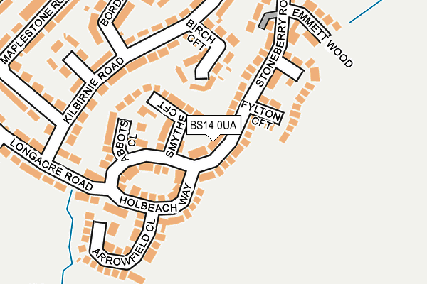 BS14 0UA map - OS OpenMap – Local (Ordnance Survey)