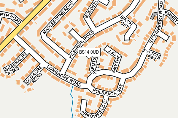 BS14 0UD map - OS OpenMap – Local (Ordnance Survey)