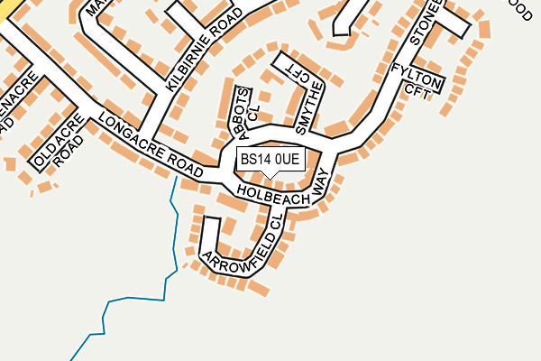 BS14 0UE map - OS OpenMap – Local (Ordnance Survey)