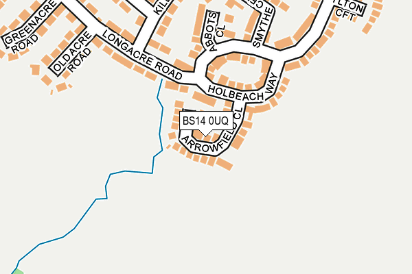BS14 0UQ map - OS OpenMap – Local (Ordnance Survey)