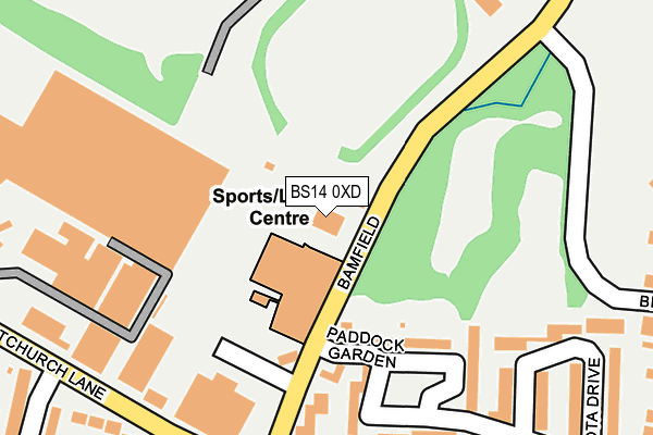 BS14 0XD map - OS OpenMap – Local (Ordnance Survey)