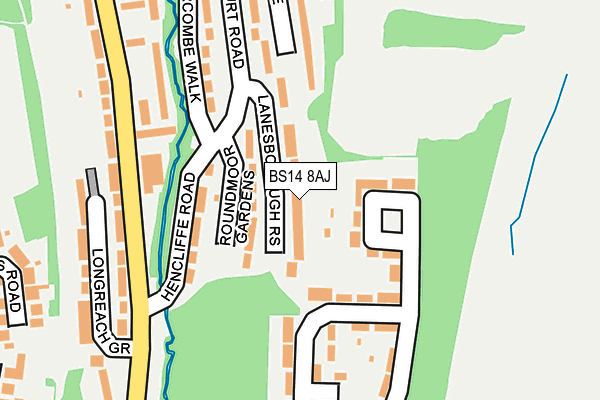 BS14 8AJ map - OS OpenMap – Local (Ordnance Survey)
