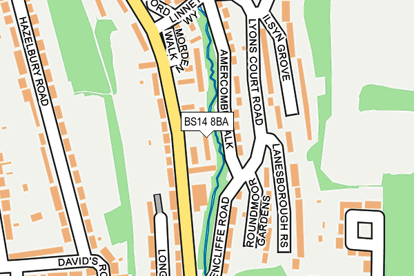 BS14 8BA map - OS OpenMap – Local (Ordnance Survey)