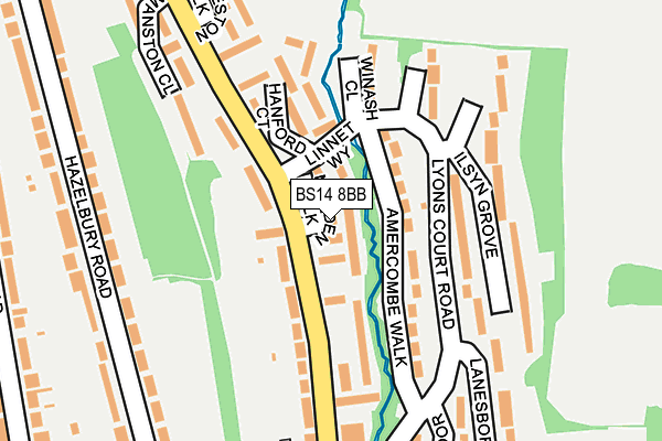 BS14 8BB map - OS OpenMap – Local (Ordnance Survey)
