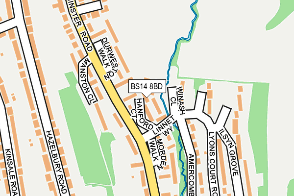 BS14 8BD map - OS OpenMap – Local (Ordnance Survey)
