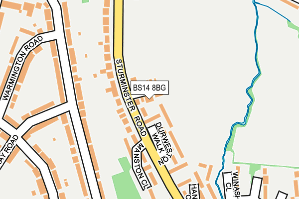 BS14 8BG map - OS OpenMap – Local (Ordnance Survey)