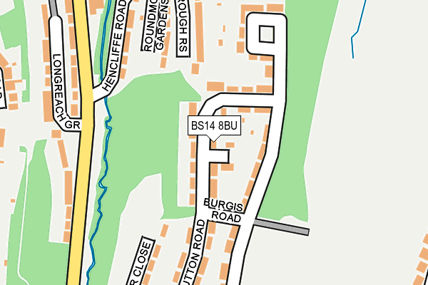 BS14 8BU map - OS OpenMap – Local (Ordnance Survey)