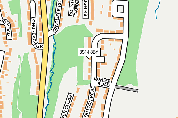 BS14 8BY map - OS OpenMap – Local (Ordnance Survey)