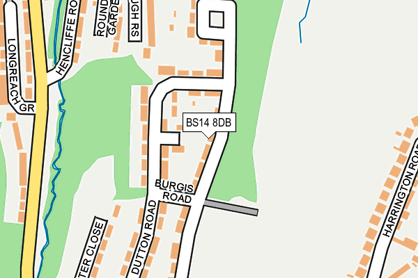 BS14 8DB map - OS OpenMap – Local (Ordnance Survey)