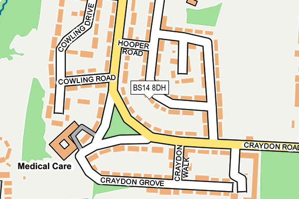 BS14 8DH map - OS OpenMap – Local (Ordnance Survey)