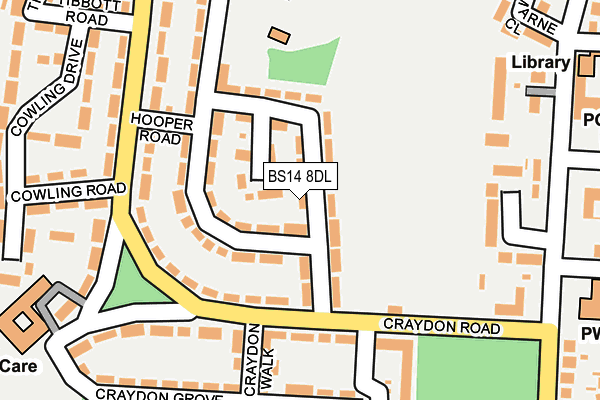 BS14 8DL map - OS OpenMap – Local (Ordnance Survey)