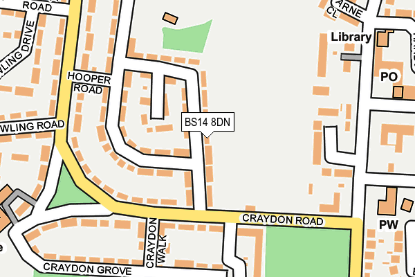 BS14 8DN map - OS OpenMap – Local (Ordnance Survey)