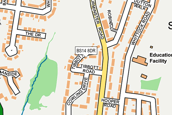 BS14 8DR map - OS OpenMap – Local (Ordnance Survey)
