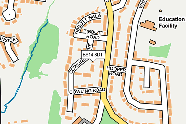 BS14 8DT map - OS OpenMap – Local (Ordnance Survey)