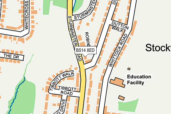 BS14 8ED map - OS OpenMap – Local (Ordnance Survey)