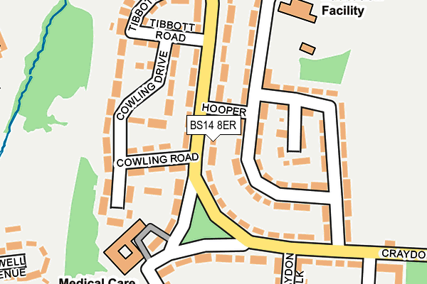 BS14 8ER map - OS OpenMap – Local (Ordnance Survey)