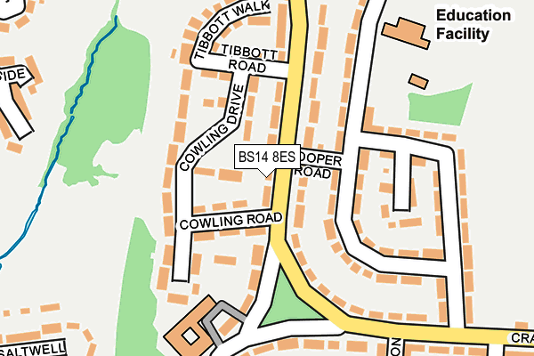 BS14 8ES map - OS OpenMap – Local (Ordnance Survey)