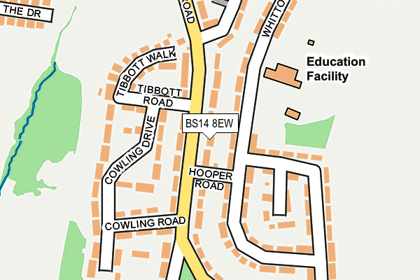 BS14 8EW map - OS OpenMap – Local (Ordnance Survey)