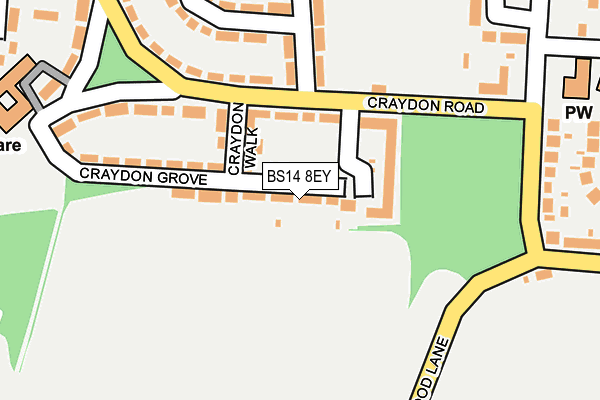 BS14 8EY map - OS OpenMap – Local (Ordnance Survey)