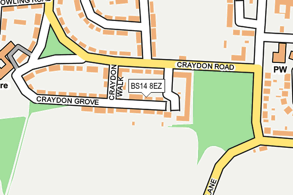 BS14 8EZ map - OS OpenMap – Local (Ordnance Survey)