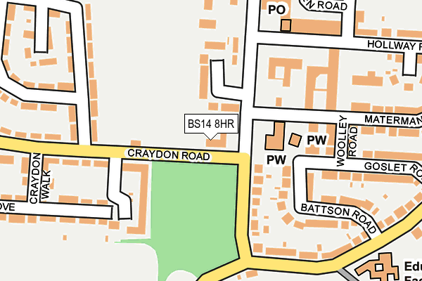BS14 8HR map - OS OpenMap – Local (Ordnance Survey)