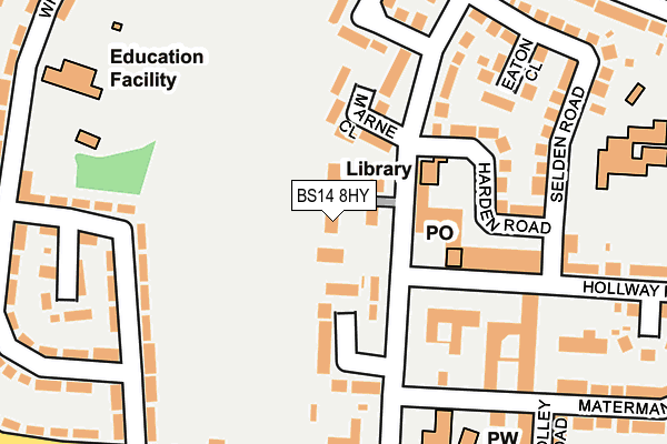 BS14 8HY map - OS OpenMap – Local (Ordnance Survey)