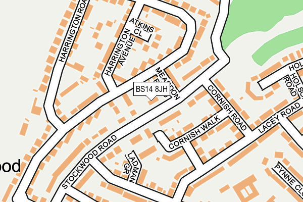 BS14 8JH map - OS OpenMap – Local (Ordnance Survey)