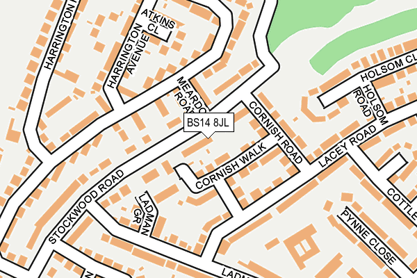BS14 8JL map - OS OpenMap – Local (Ordnance Survey)